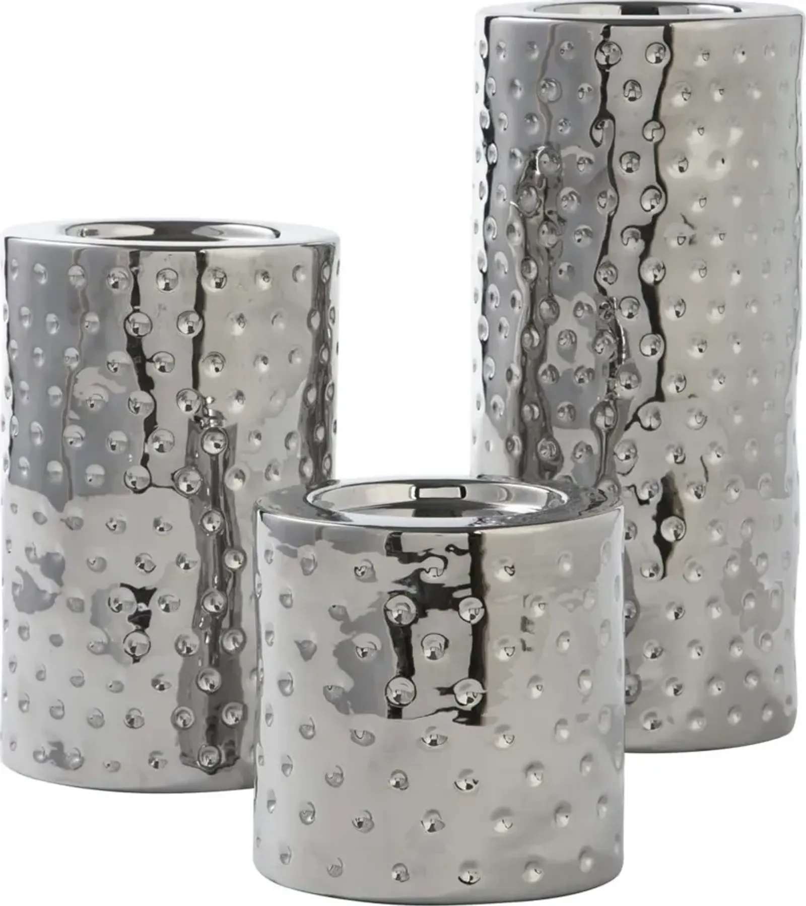 Signature Design by Ashley® Marisa 3-Piece Silver Candle Holders