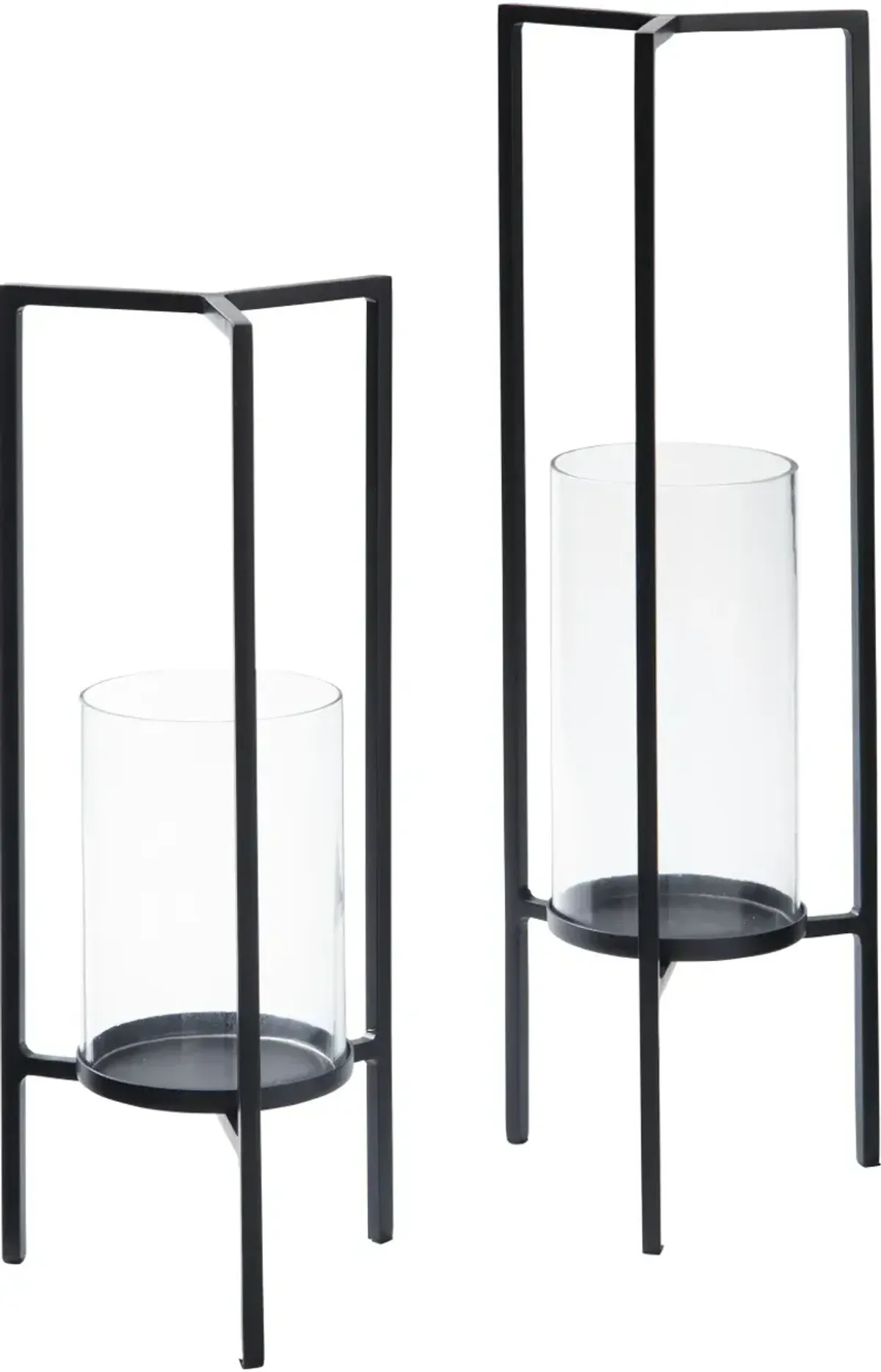 Signature Design by Ashley® Ginette 2-Piece Black Candle Holder Set