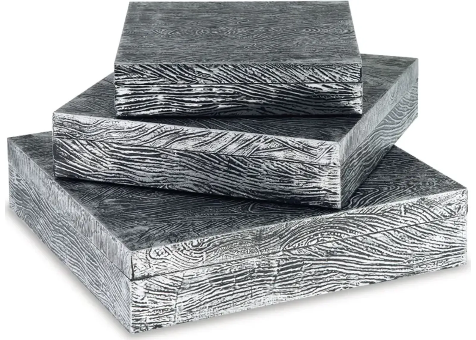 Signature Design by Ashley® Keldy 3-Piece Antique Pewter Box Set