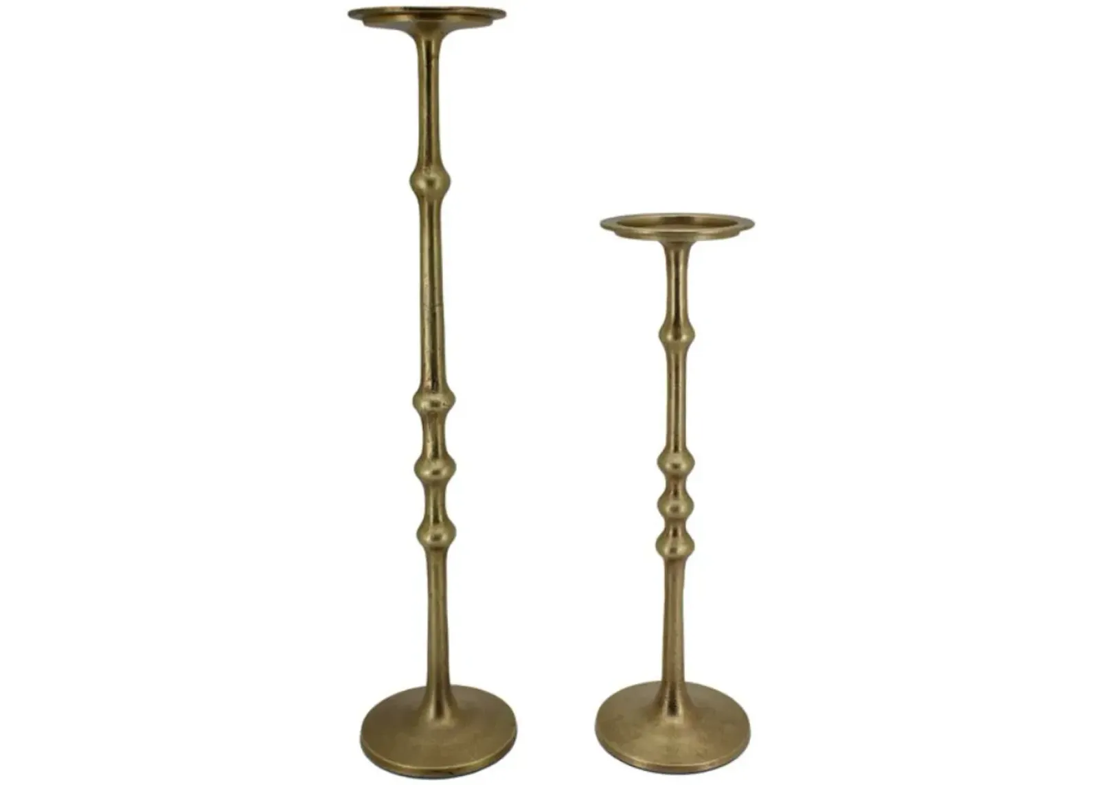 Signature Design by Ashley® Larwick 2-Piece Antique Brass Candle Holder Set