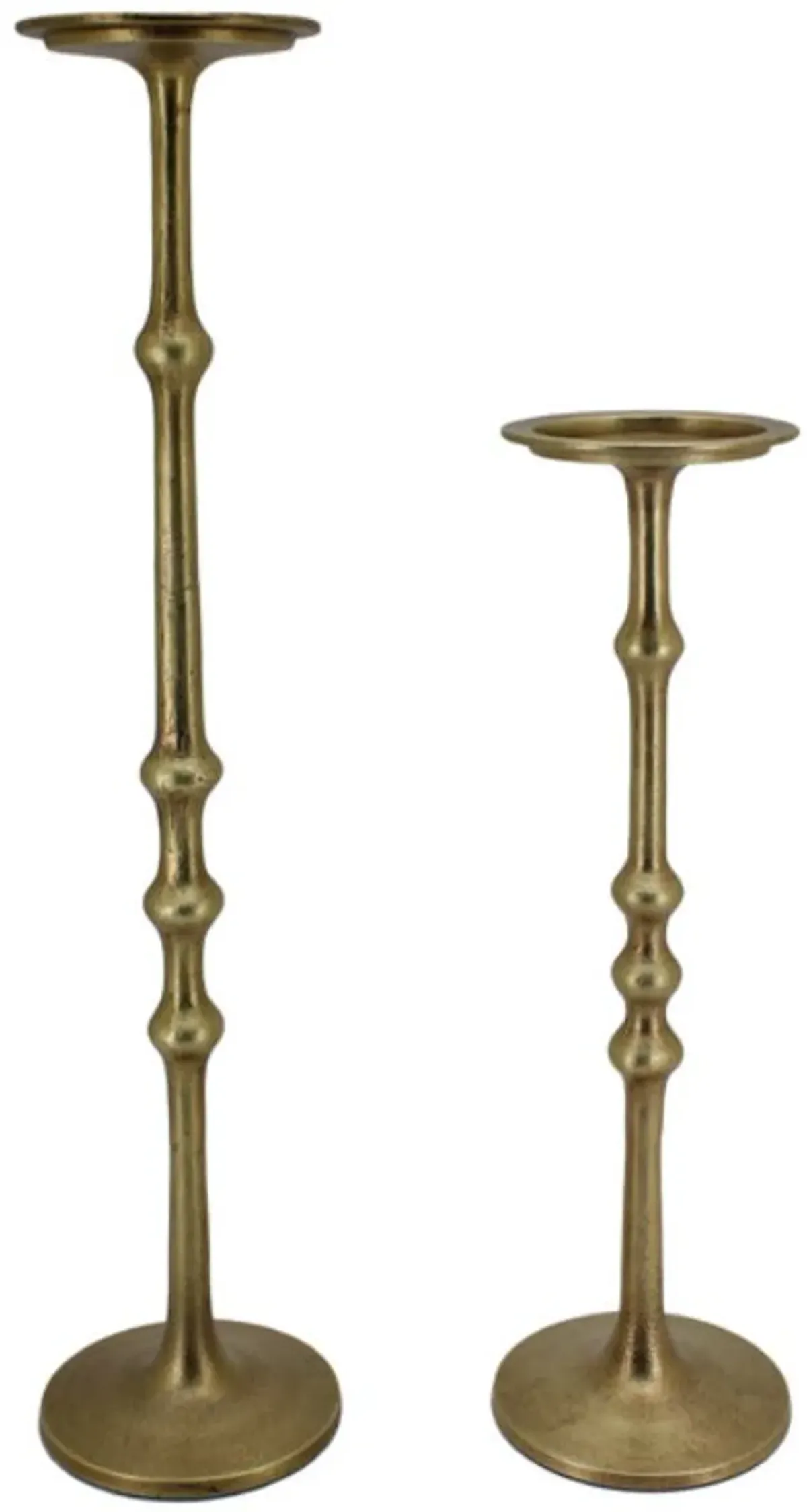 Signature Design by Ashley® Larwick 2-Piece Antique Brass Candle Holder Set