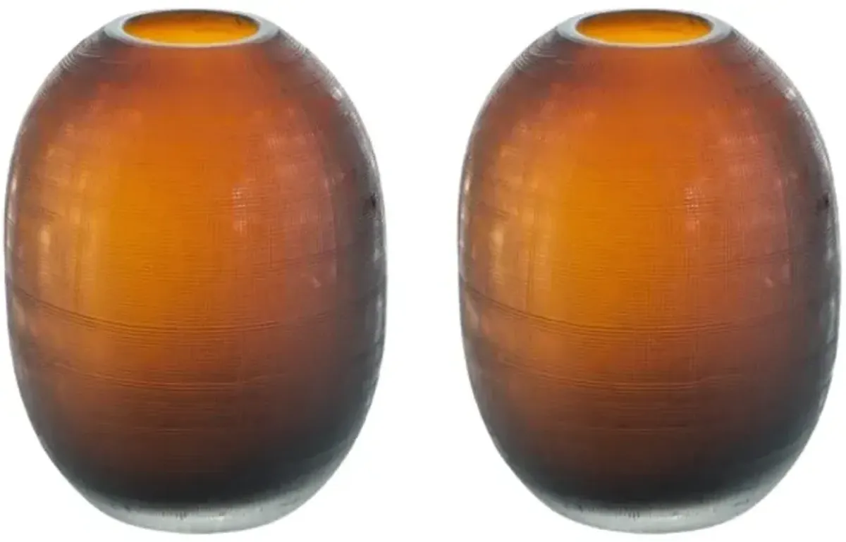 Signature Design by Ashley® Embersen 2-Piece Amber 8" Vase