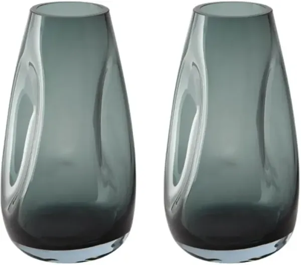 Signature Design by Ashley® Beamund 2-Piece Teal Blue 9" Vase Set