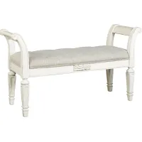 Signature Design by Ashley® Realyn Antique White Accent Bench