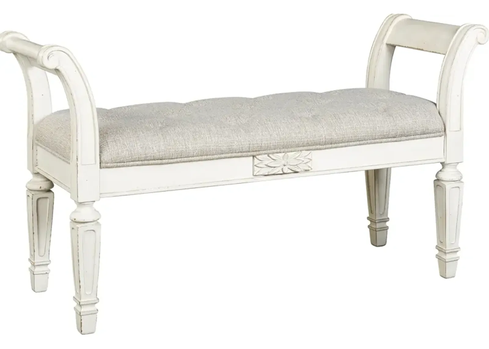 Signature Design by Ashley® Realyn Antique White Accent Bench