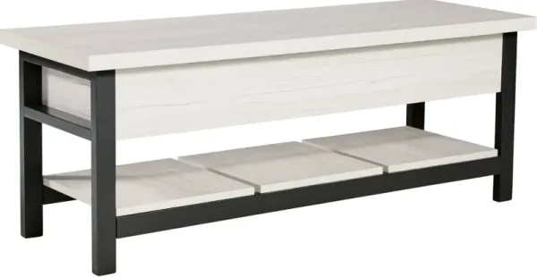Signature Design by Ashley® Rhyson Black/White Storage Bench