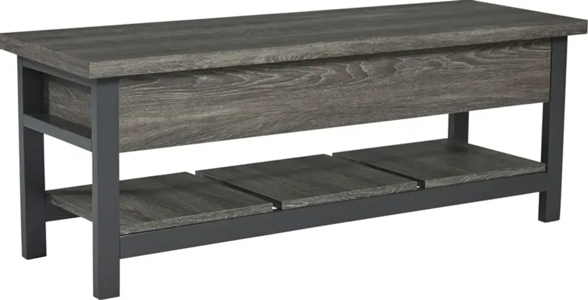 Signature Design by Ashley® Rhyson Brown/Black Storage Bench