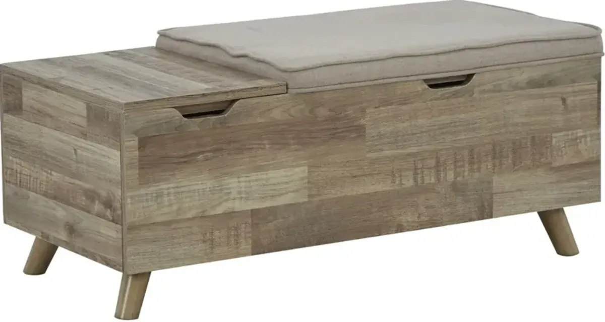 Signature Design by Ashley® Gerdanet Beige/Brown 16.75" Storage Bench