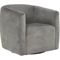 Signature Design by Ashley® Bramner Charcoal Swivel Accent Chair