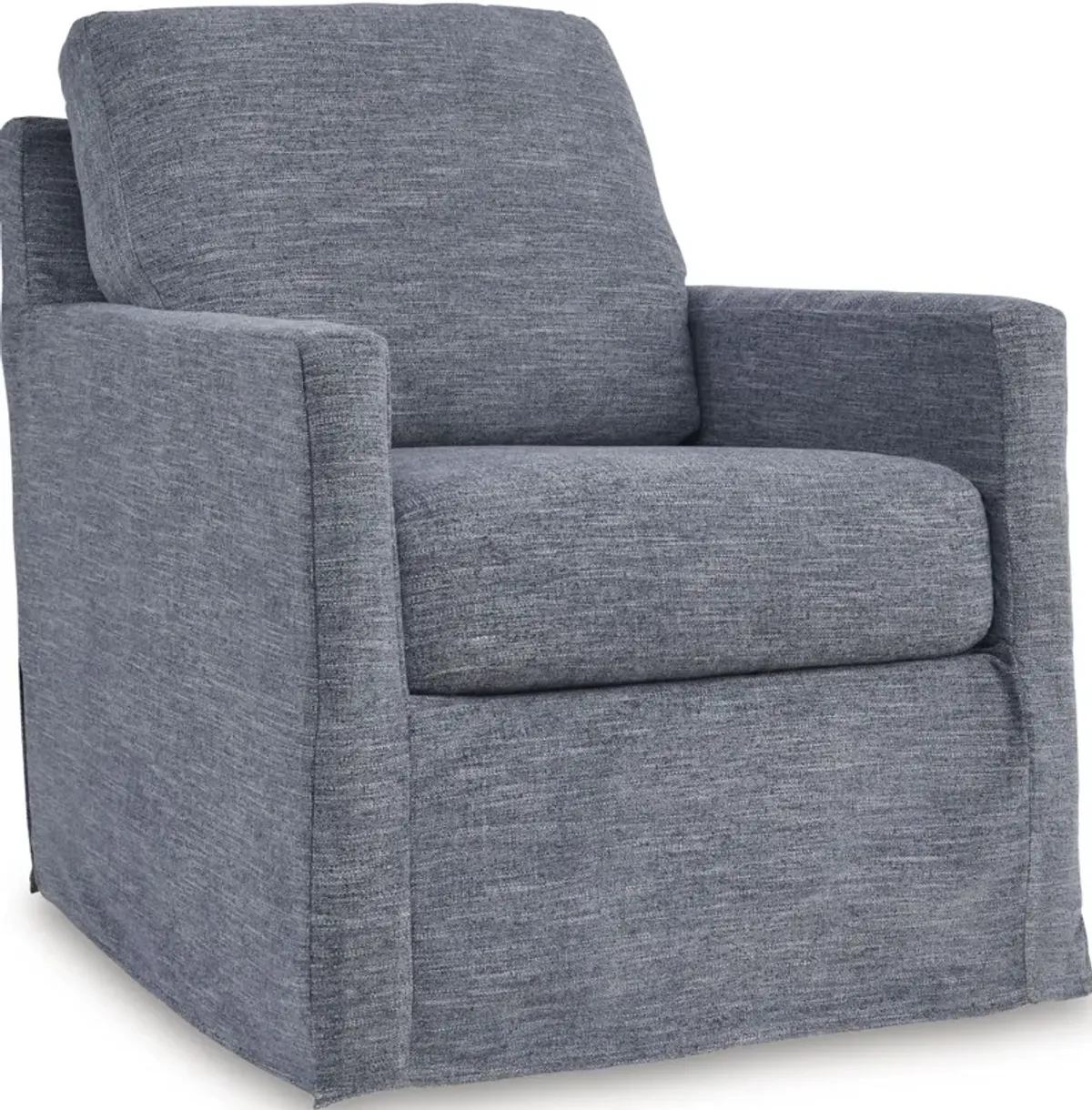 Signature Design by Ashley® Nenana Next-Gen Nuvella Denim Swivel Glider Accent Chair