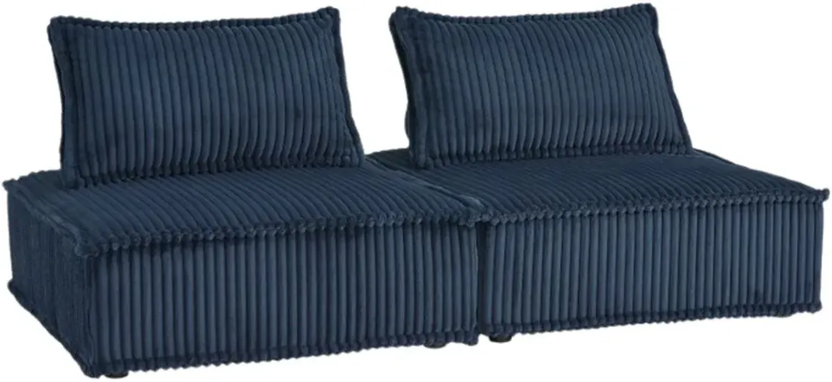Signature Design by Ashley® Bales 2-Piece Navy Modular Sectional
