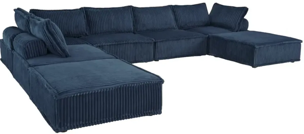 Signature Design by Ashley® Bales 7-Piece Navy Modular Seating