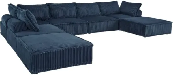 Signature Design by Ashley® Bales 7-Piece Navy U-Shape Sectional