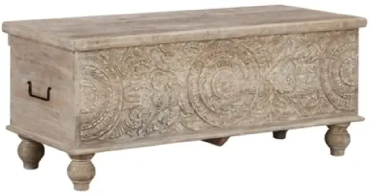 Signature Design by Ashley® Fossil Ridge Beige Storage Bench