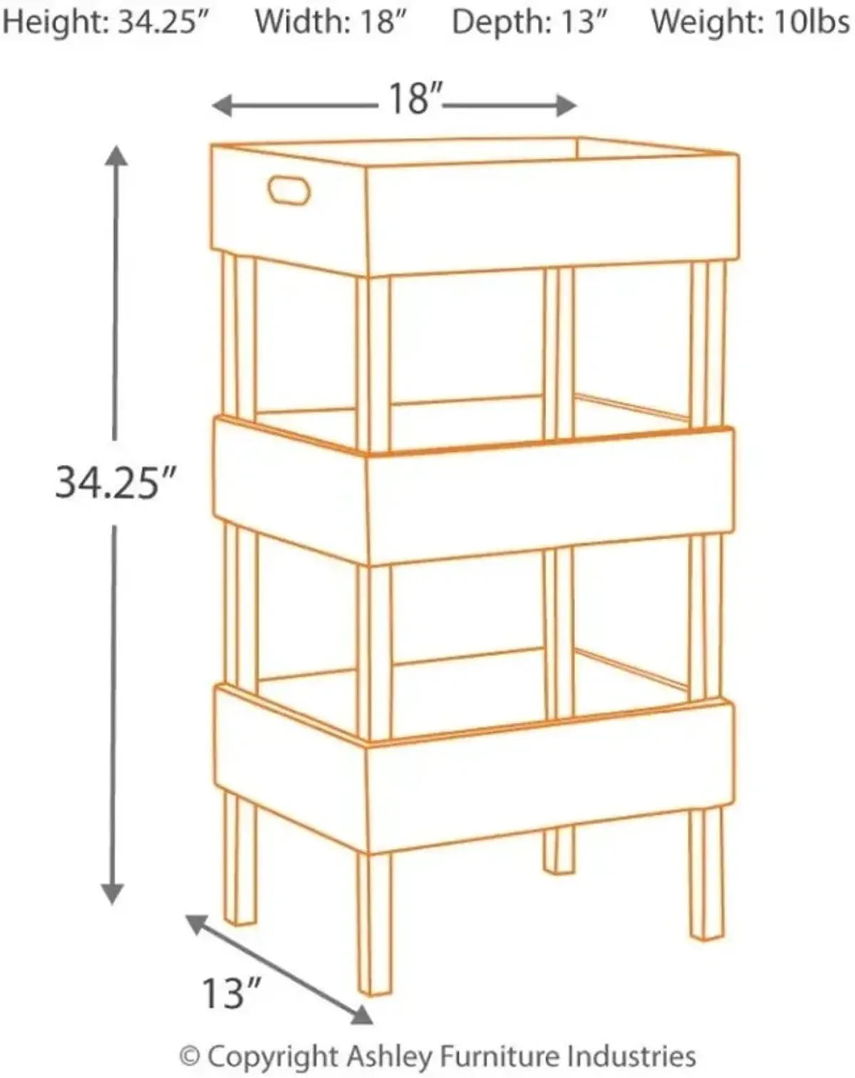Signature Design by Ashley® Yulton Antiqued White Storage Shelf