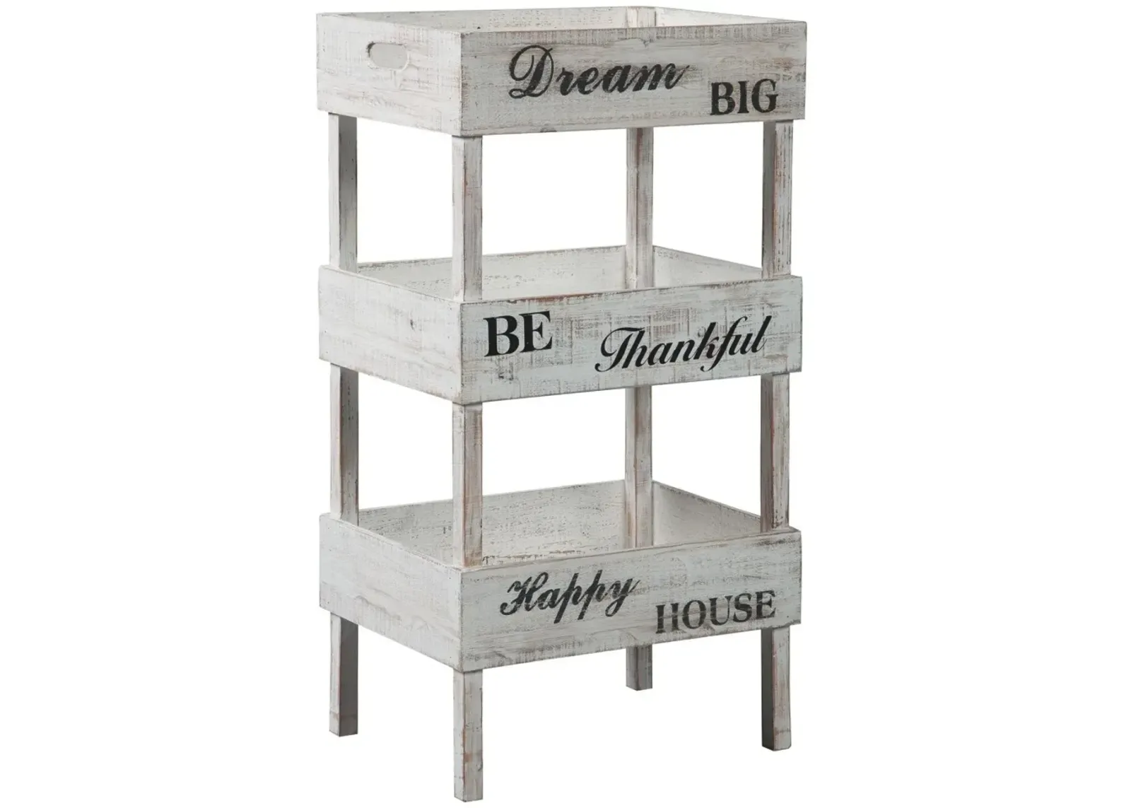 Signature Design by Ashley® Yulton Antiqued White Storage Shelf