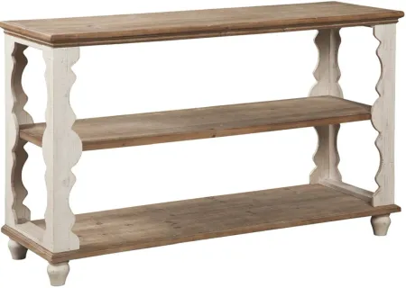 Signature Design by Ashley® Alwyndale Brown Console Sofa Table with Antique White Accent 