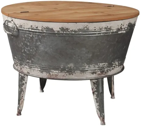 Signature Design by Ashley® Shellmond Brown Top Accent Cocktail Table with Antiqued Gray Base