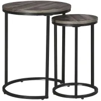 Signature Design by Ashley® Briarsboro 2-Piece Gray Washed Accent Tables
