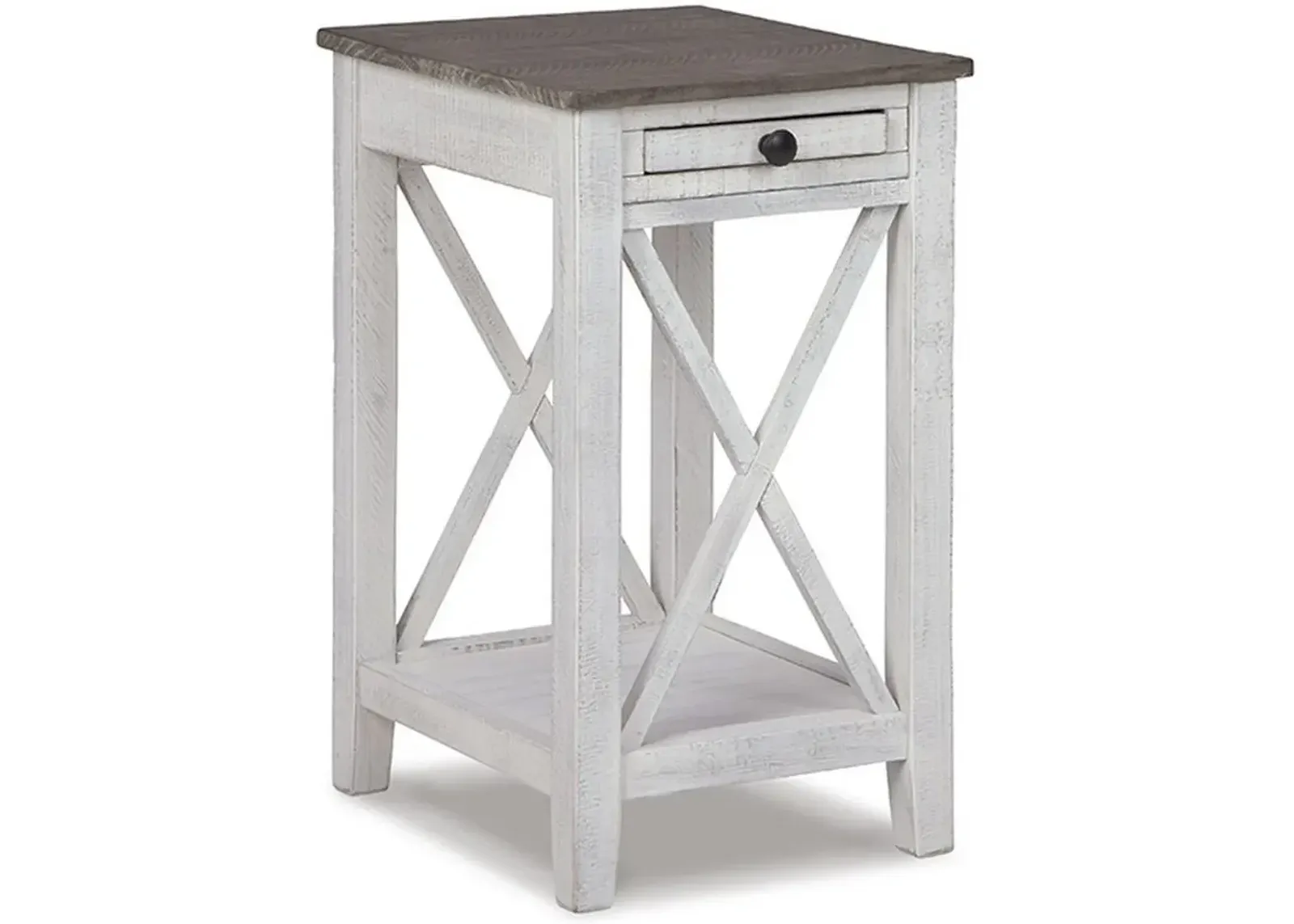 Signature Design by Ashley® Adalane Brown Top Accent Table with White Base