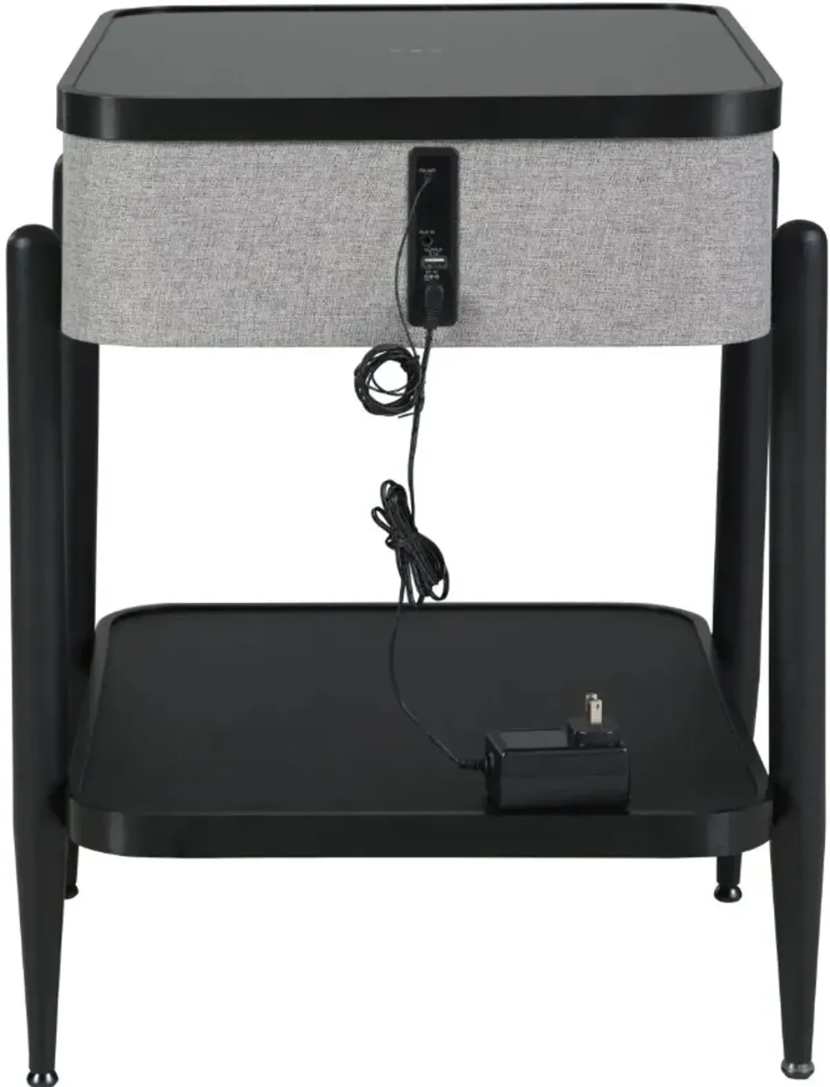 Signature Design by Ashley® Jorvalee Black Glass Accent Table with Gray Accent 