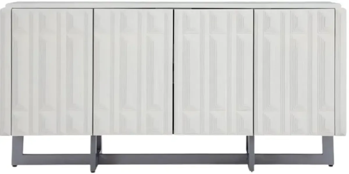 Signature Design by Ashley® Ornawel Distressed White Accent Cabinet