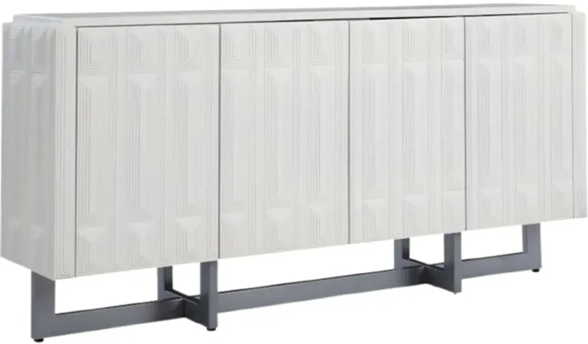 Signature Design by Ashley® Ornawel Distressed White Accent Cabinet