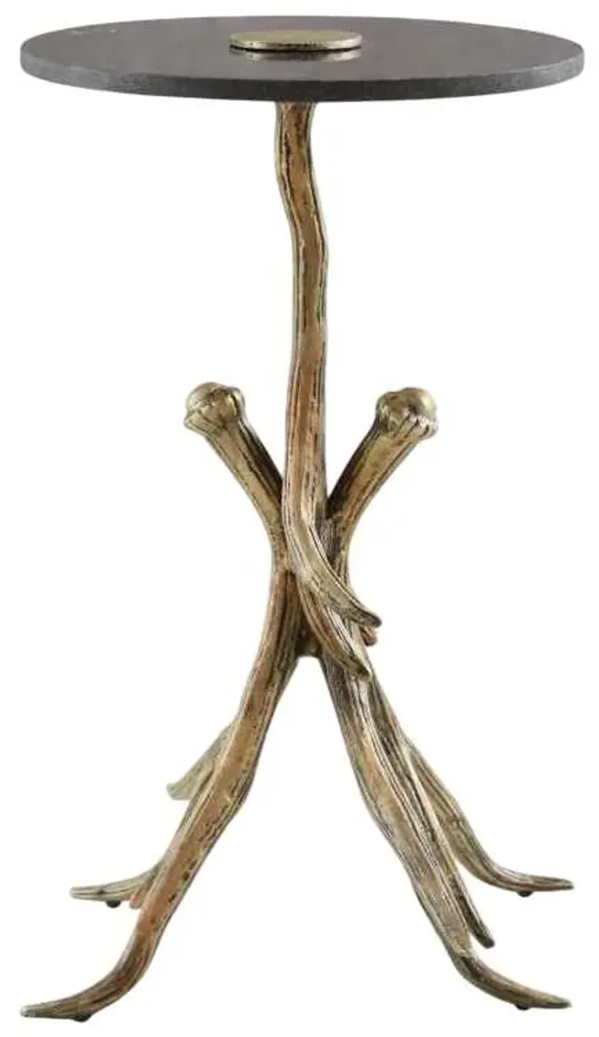 Signature Design by Ashley® Lemkins Black Accent Table with Antique Gold Base