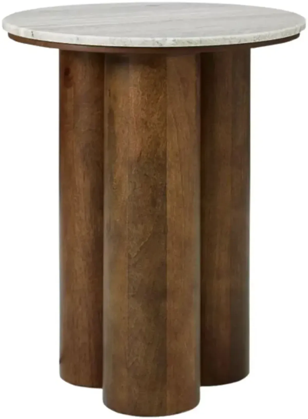 Signature Design by Ashley® Henfield Beige Side Table with Warm Brown Base