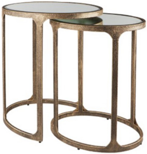 Signature Design by Ashley® Irmaleigh 2-Piece Antique Gold Accent Table Set