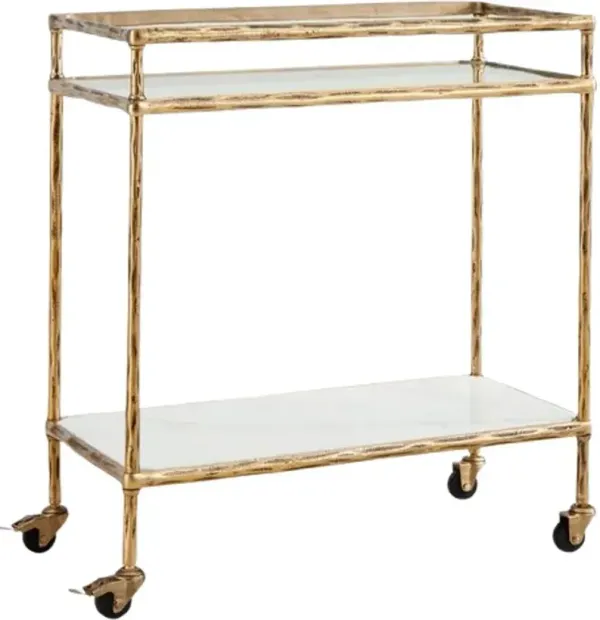 Signature Design by Ashley® Plattfield Antique Gold Bar Cart