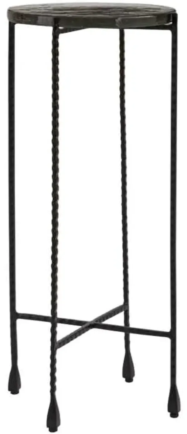 Signature Design by Ashley® Newgoren Glass Top Accent Table with Black Base