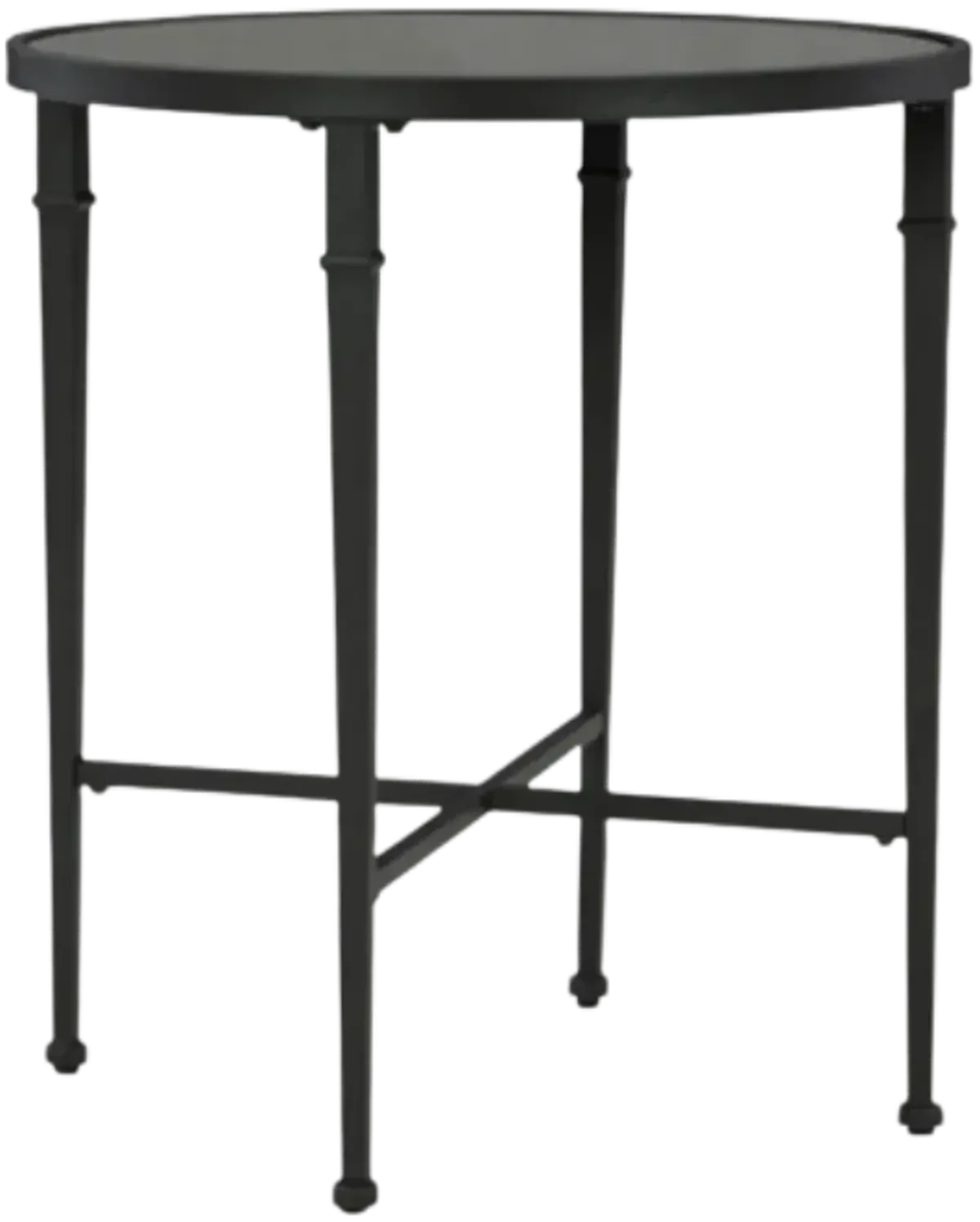 Signature Design by Ashley® Cadeburg Glass Table Top Accent Table with Black Metal Base