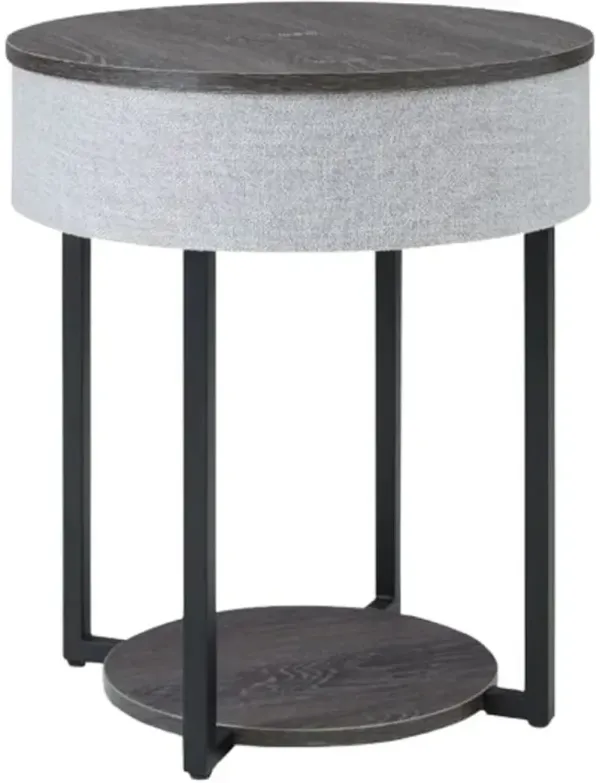 Signature Design by Ashley® Sethlen Gray Side Table with Black Base
