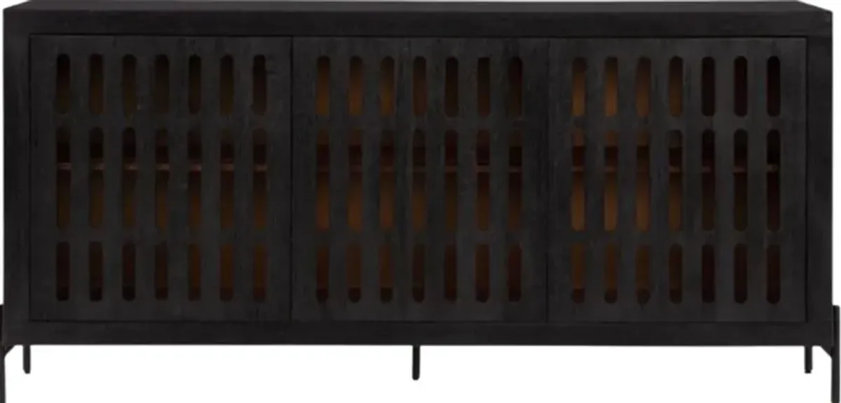 Signature Design by Ashley® Vallisburg Black/Natural Accent Cabinet