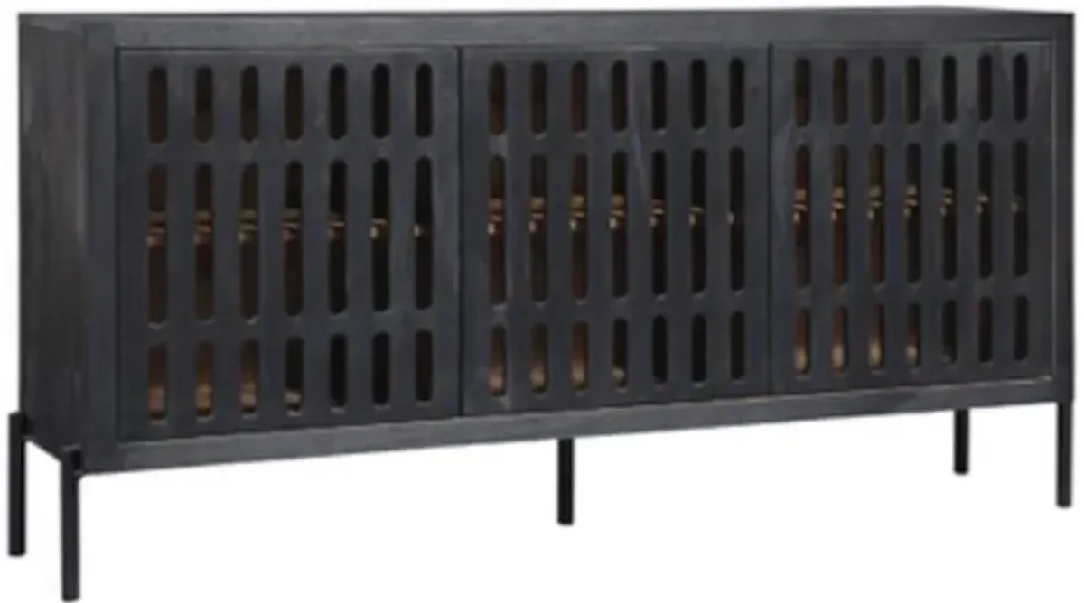 Signature Design by Ashley® Vallisburg Black/Natural Accent Cabinet