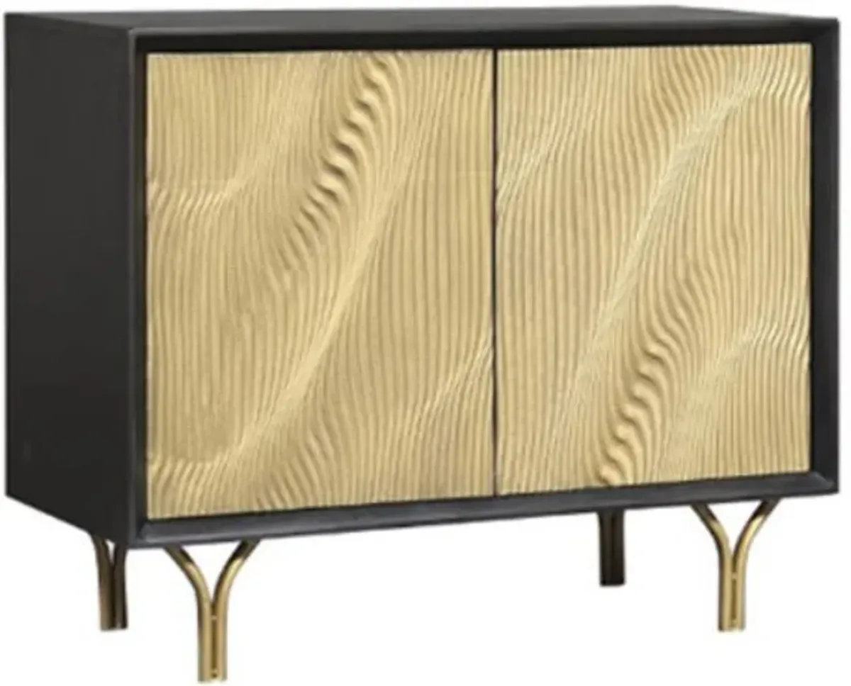 Signature Design by Ashley® Tayner Black/Gold Accent Cabinet