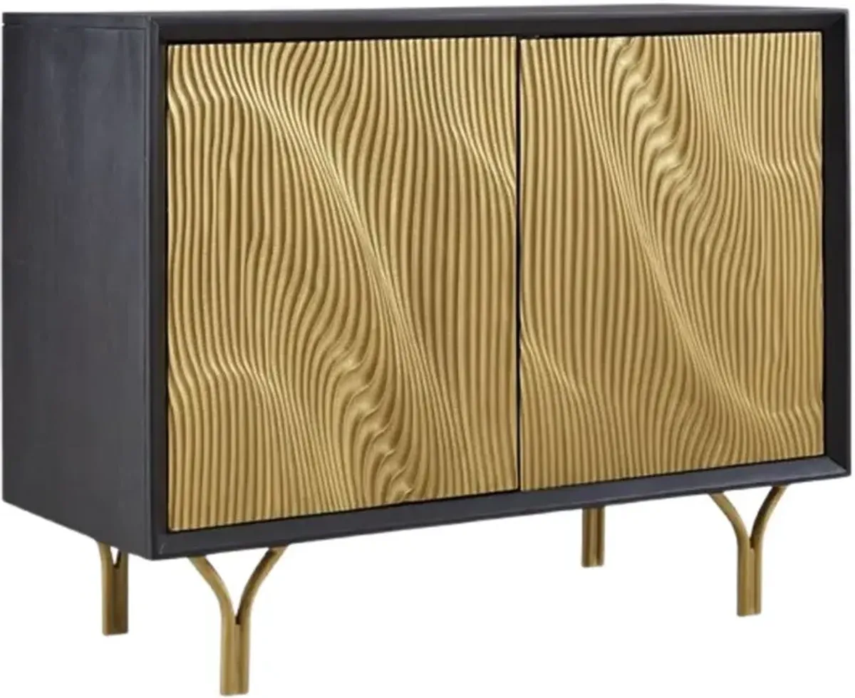 Signature Design by Ashley® Tayner Black/Gold Accent Cabinet