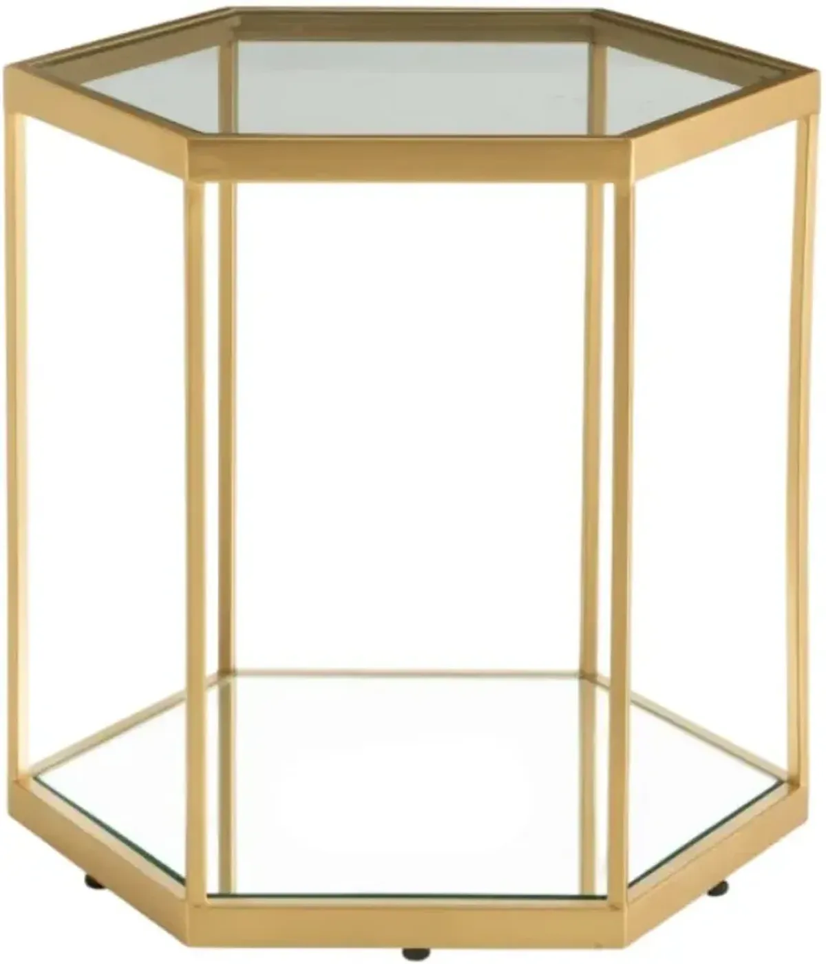 Signature Design by Ashley® Veerwick Glass Top Cocktail Table with Gold Base