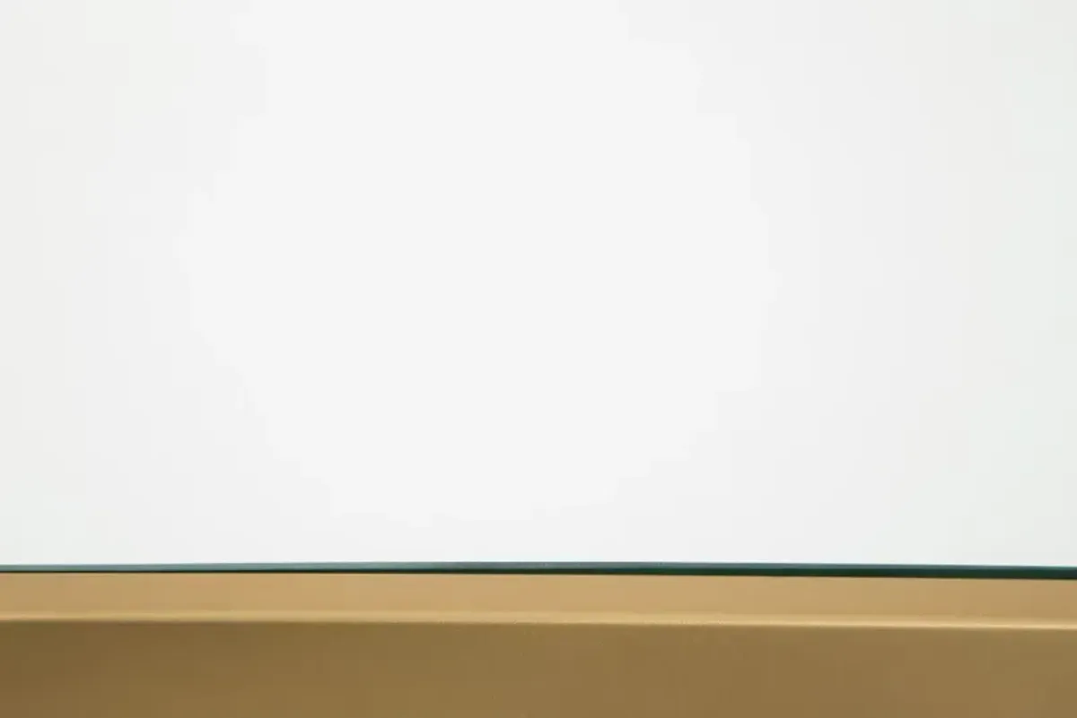 Signature Design by Ashley® Veerwick Glass Top Cocktail Table with Gold Base