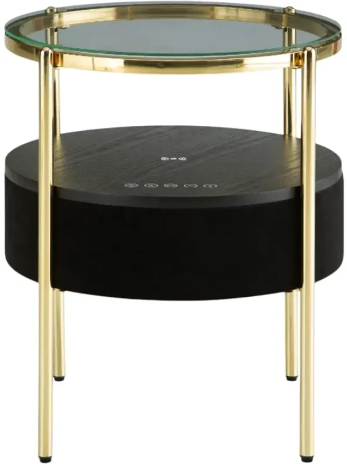 Signature Design by Ashley® Nedman Glass Top Accent Table with Gold Base