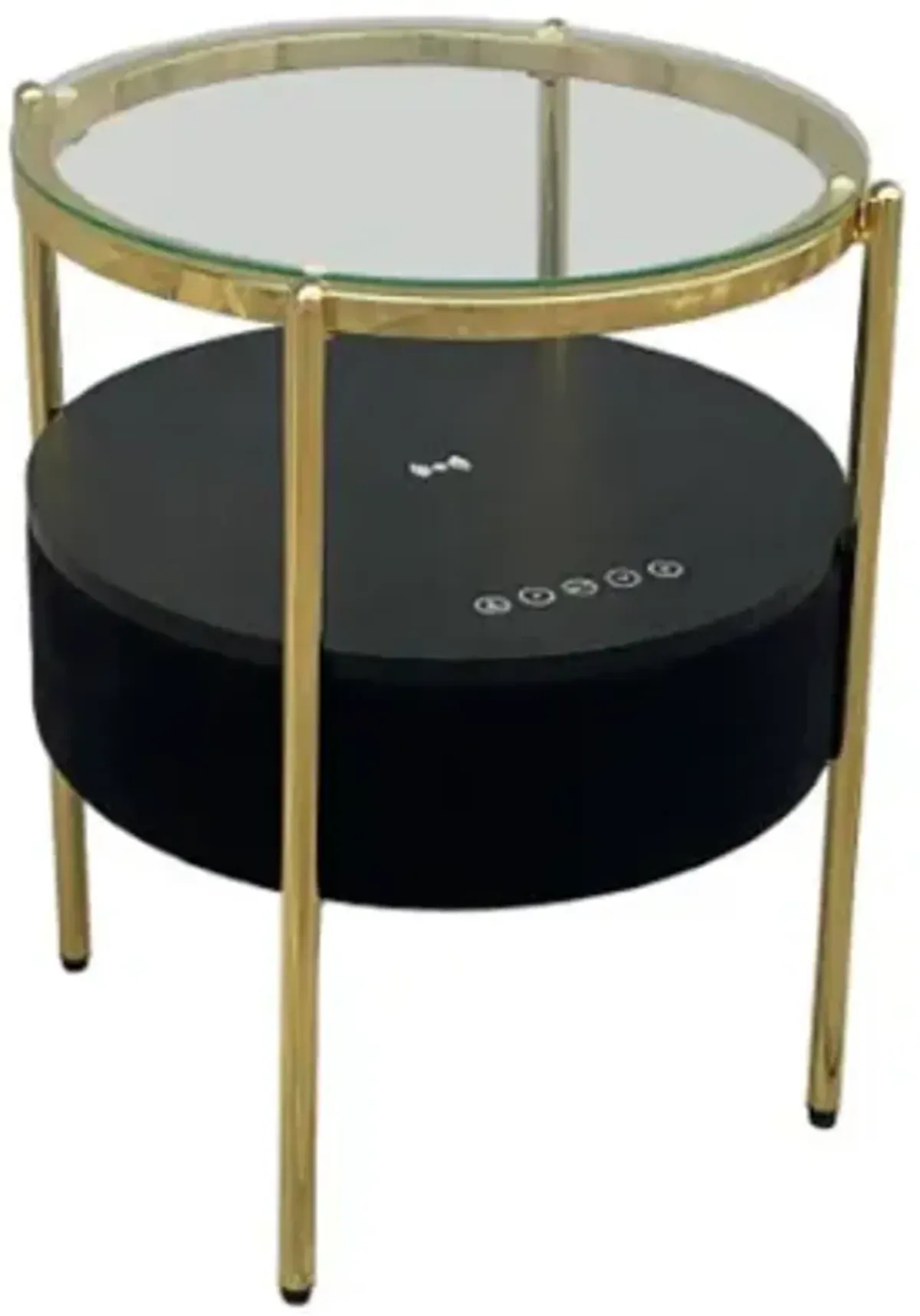 Signature Design by Ashley® Nedman Black/Gold Accent Table with Speaker