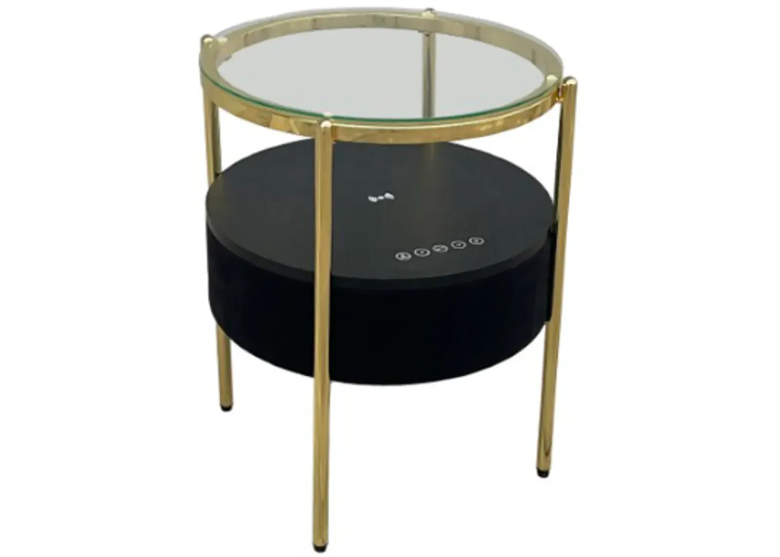 Signature Design by Ashley® Nedman Black/Gold Accent Table with Speaker