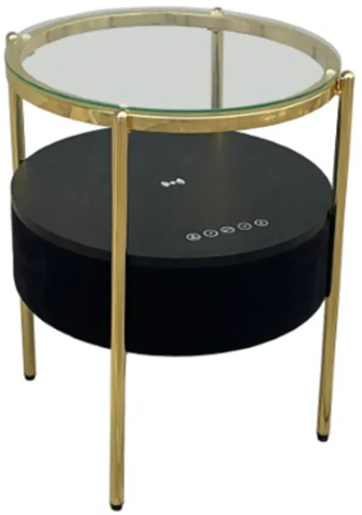 Signature Design by Ashley® Nedman Black/Gold Accent Table with Speaker