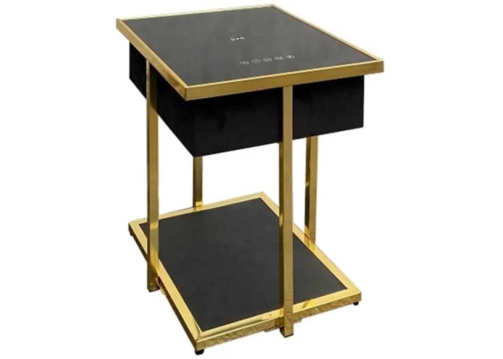 Signature Design by Ashley® Rexwell Black/Gold Accent Table with Speaker