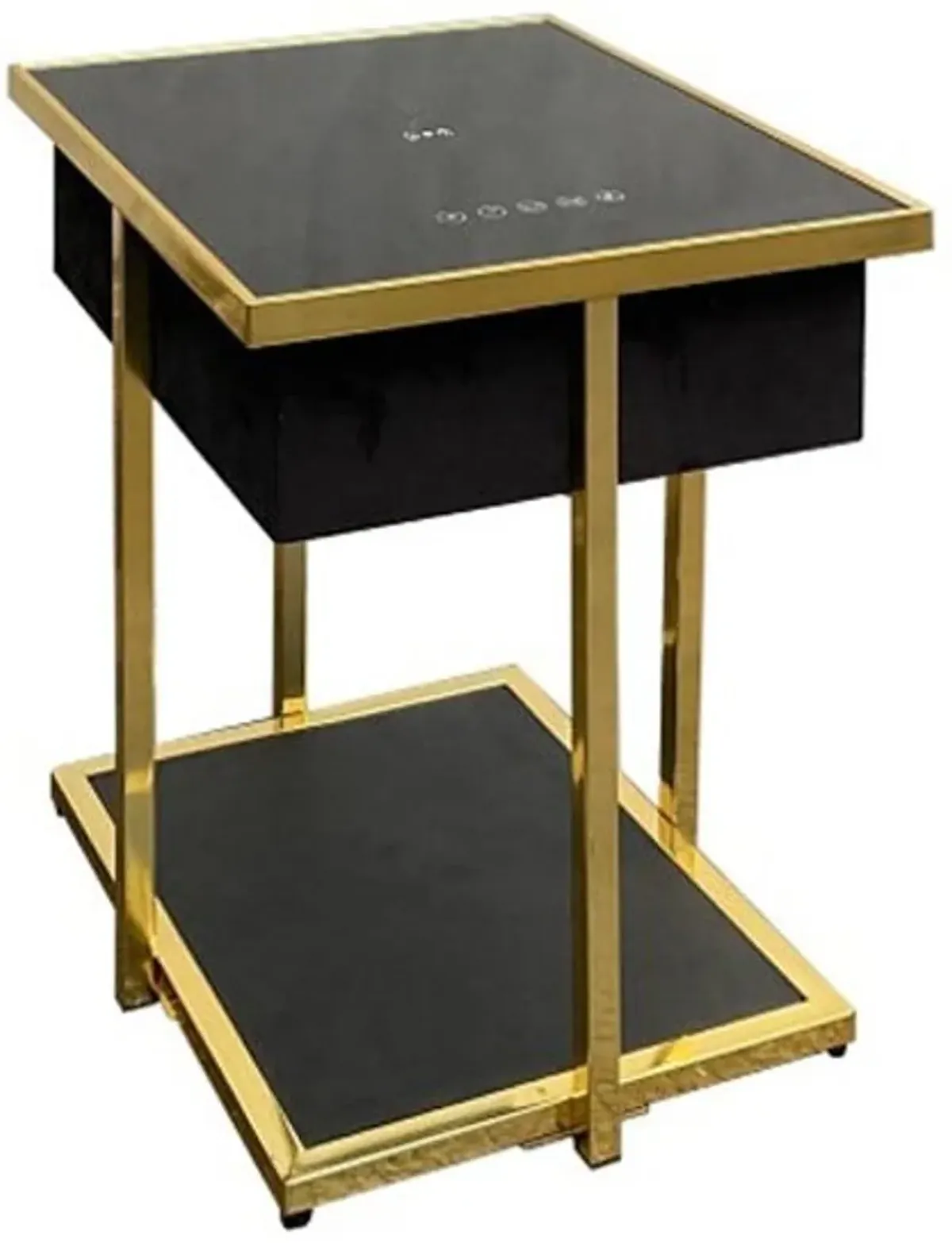 Signature Design by Ashley® Rexwell Black/Gold Accent Table with Speaker