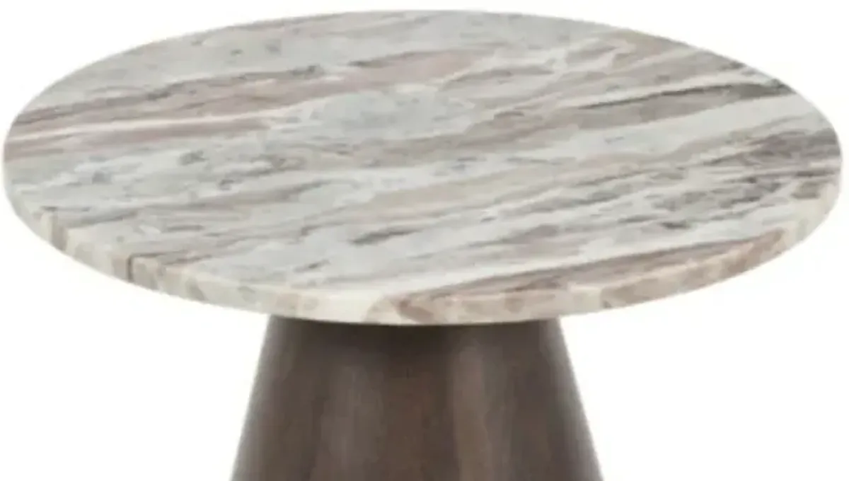 Signature Design by Ashley® Waltnor Gray/White End Table with Brown Base