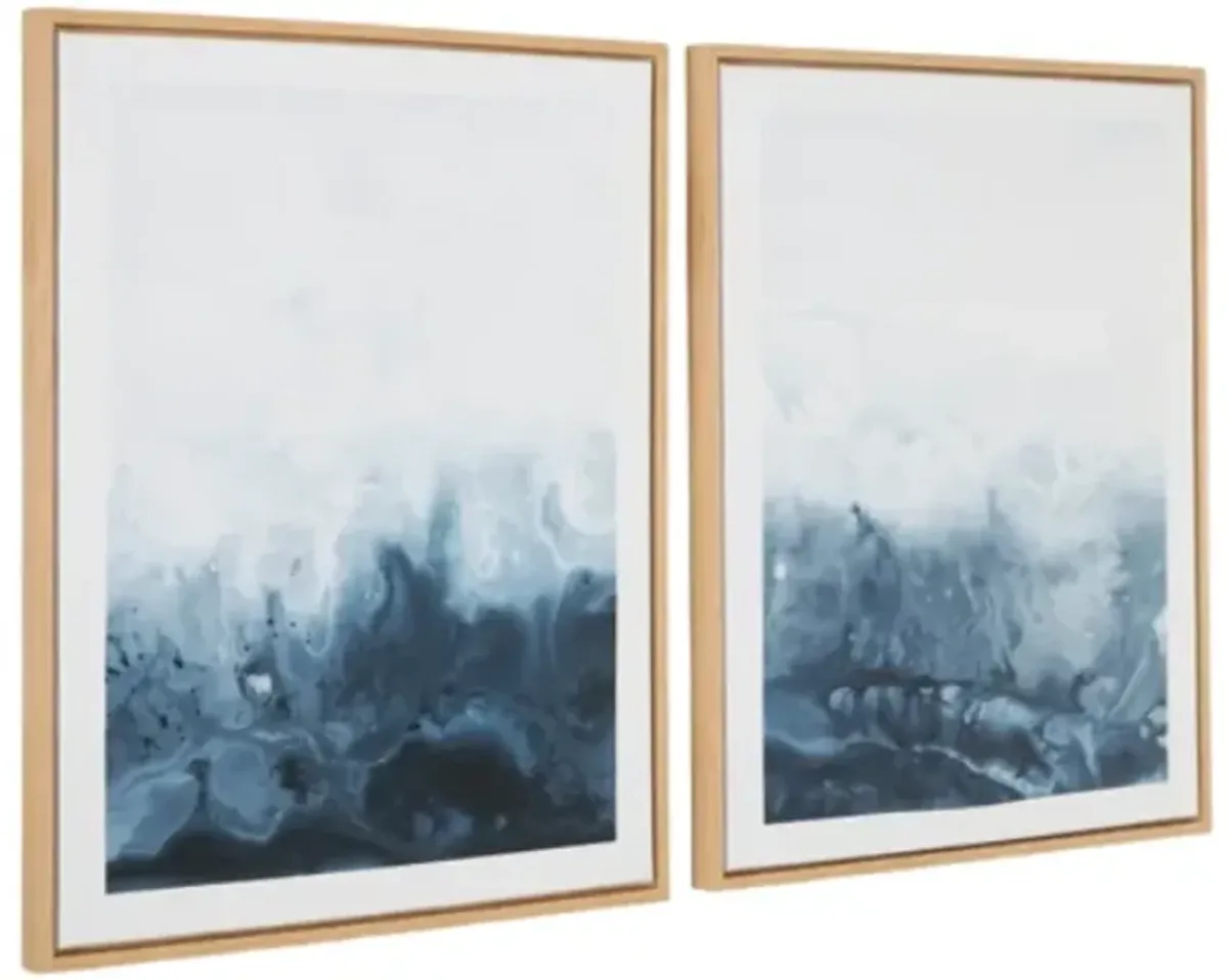 Signature Design by Ashley® Holport 2-Piece Blue/White Wall Art