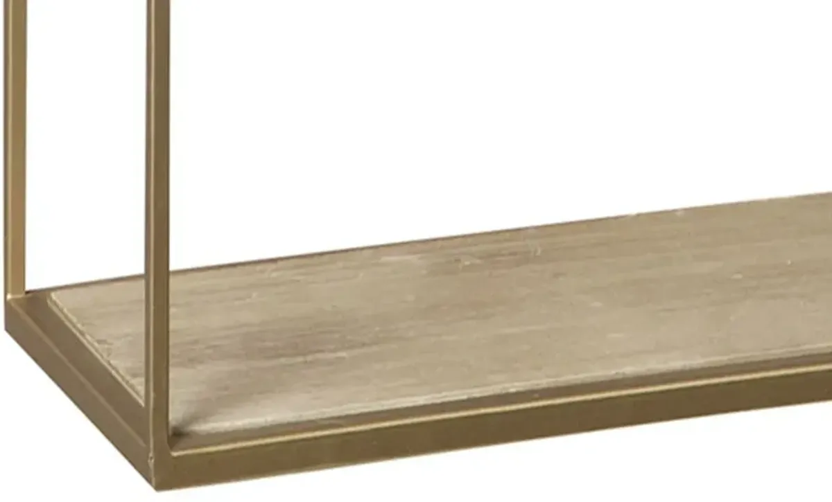 Signature Design by Ashley® Efharis 3-Piece Gold/Natural Wall Shelf Set