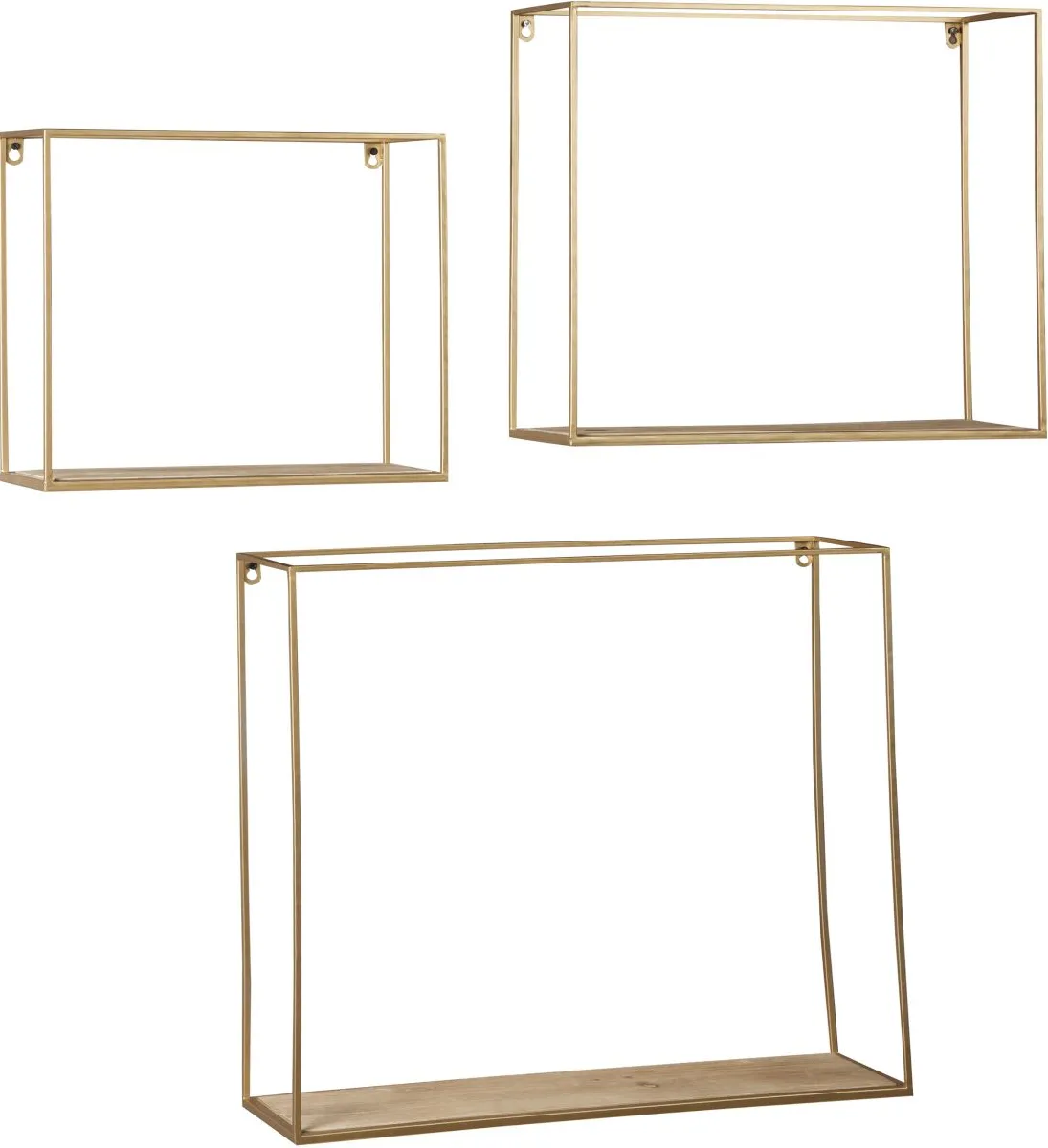 Signature Design by Ashley® Efharis 3-Piece Gold Wall Shelf Set
